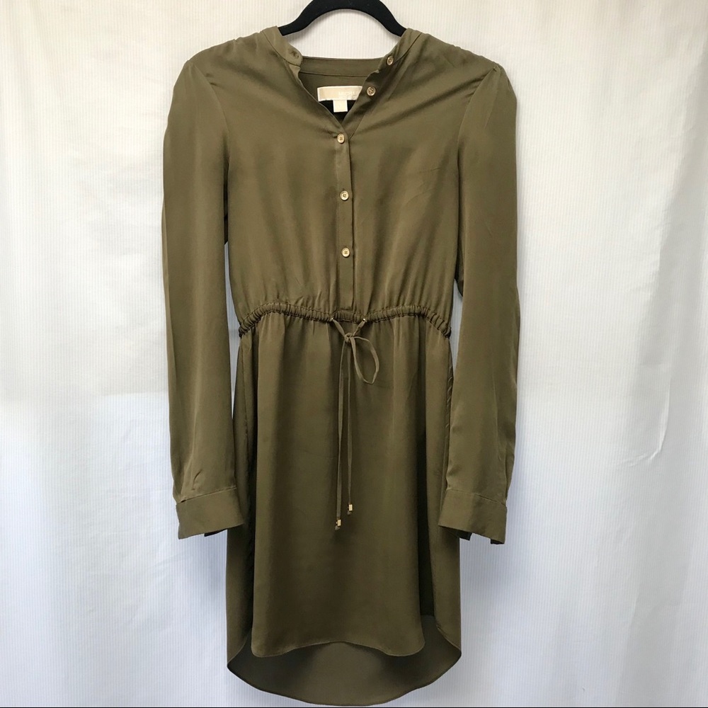 HOST PICK Michael Kors Army Green Drawstring Dress